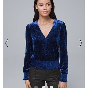 White House black market xl velvet top NWT